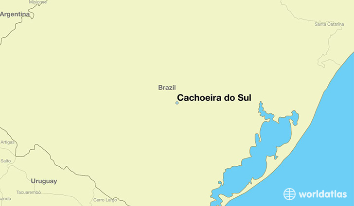 map showing the location of Cachoeira do Sul