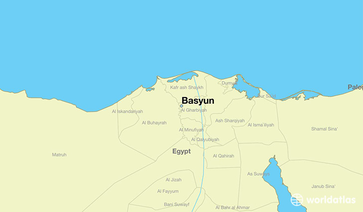 map showing the location of Basyun