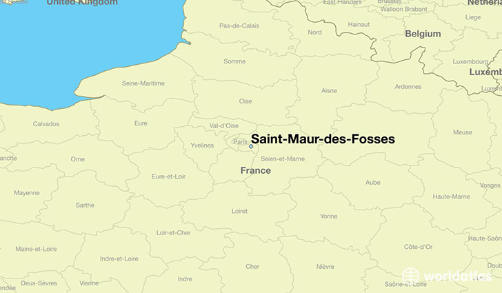 map showing the location of Saint-Maur-des-Fosses