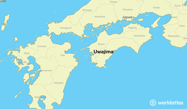 map showing the location of Uwajima