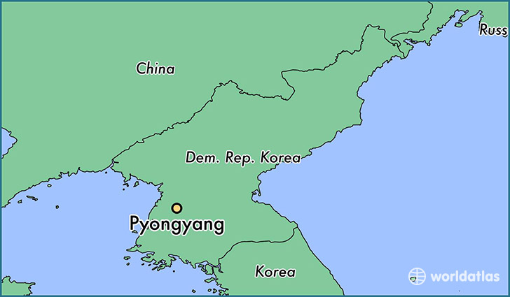 map showing the location of Pyongyang