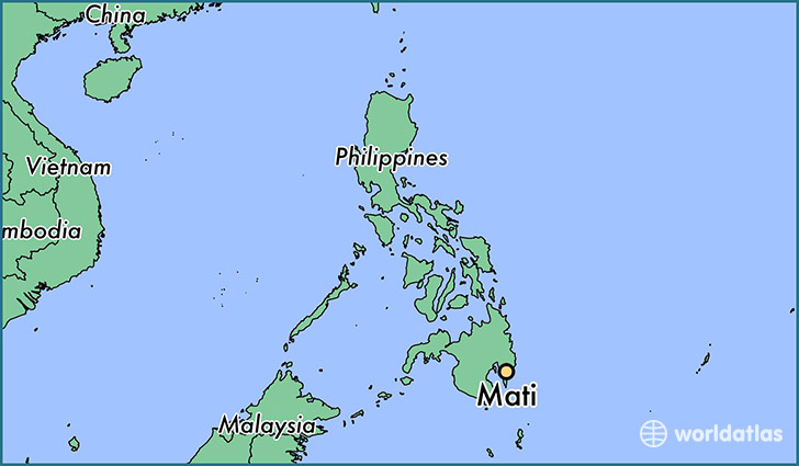 map showing the location of Mati