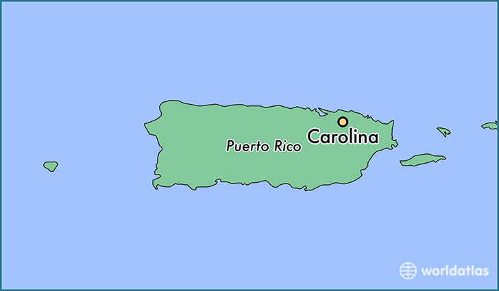 map showing the location of Carolina