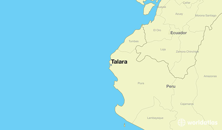 map showing the location of Talara