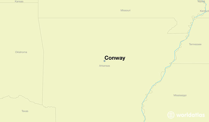 map showing the location of Conway