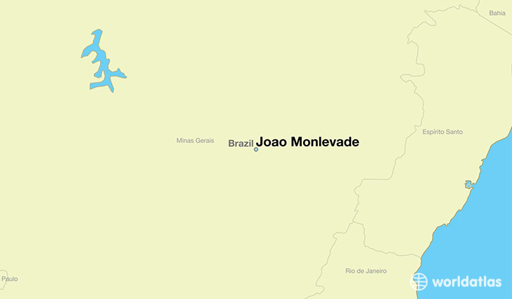 map showing the location of Joao Monlevade