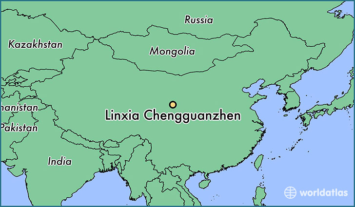map showing the location of Linxia Chengguanzhen