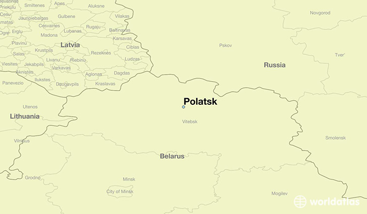 map showing the location of Polatsk