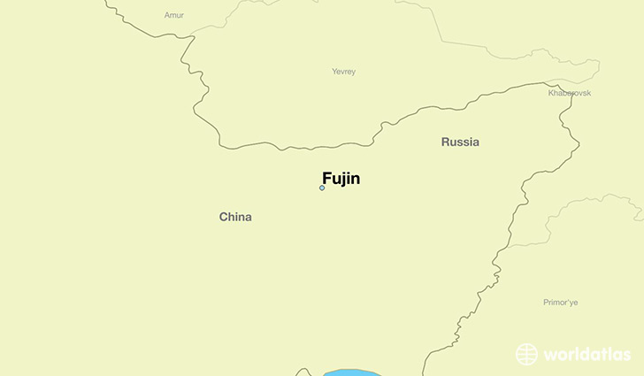 map showing the location of Fujin