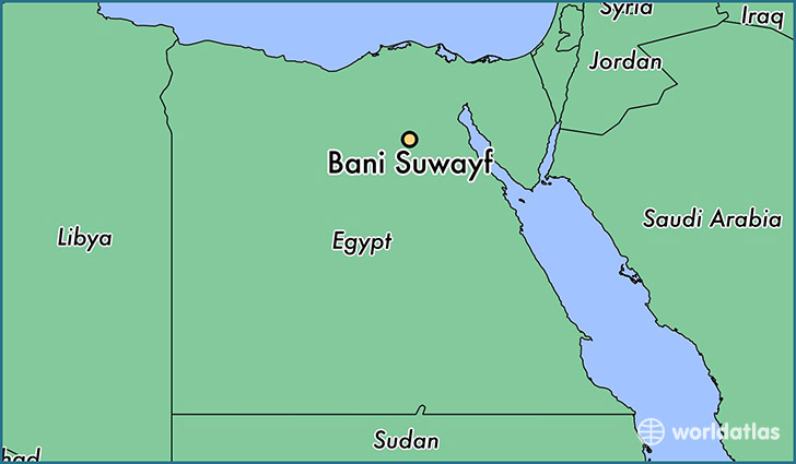 map showing the location of Bani Suwayf