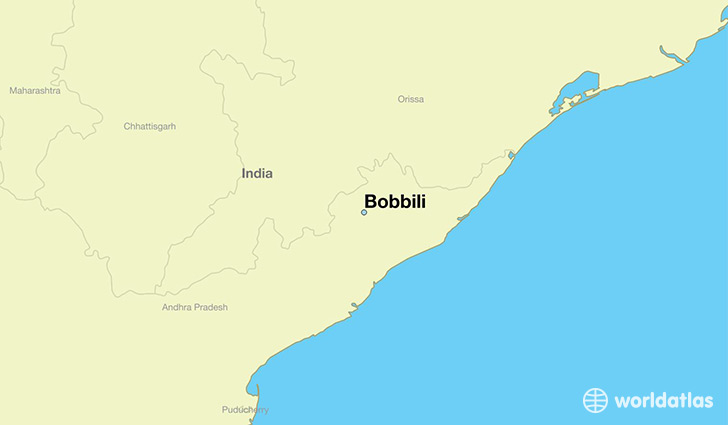 map showing the location of Bobbili