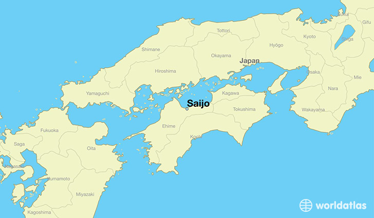 map showing the location of Saijo