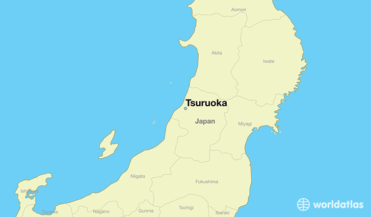 map showing the location of Tsuruoka