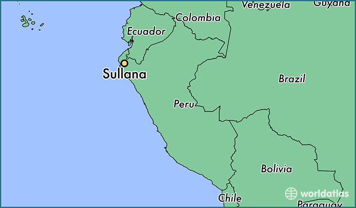 map showing the location of Sullana