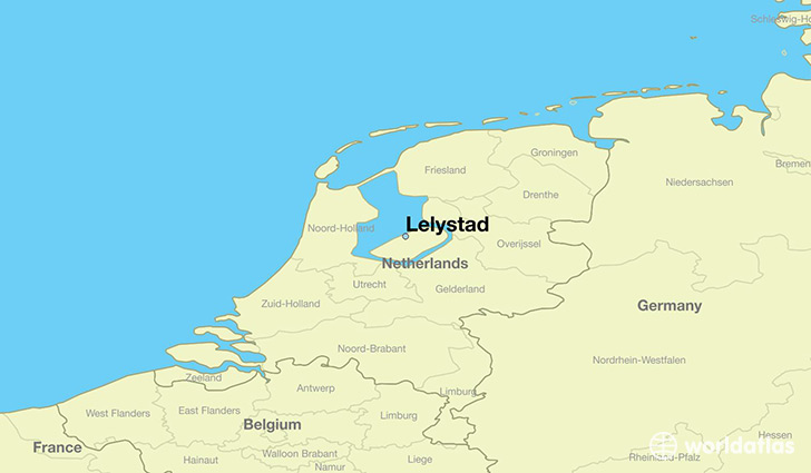 map showing the location of Lelystad