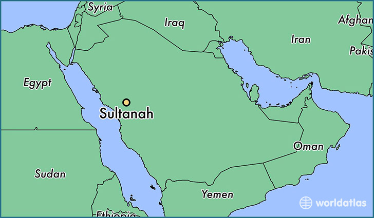 map showing the location of Sultanah
