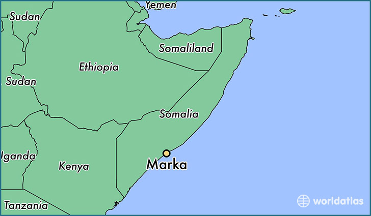 map showing the location of Marka