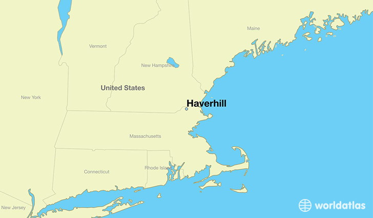 map showing the location of Haverhill