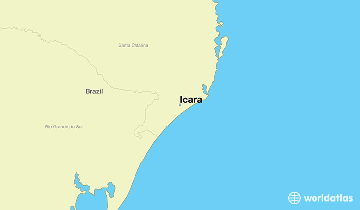 map showing the location of Icara