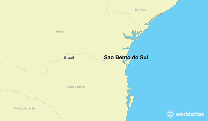 map showing the location of Sao Bento do Sul