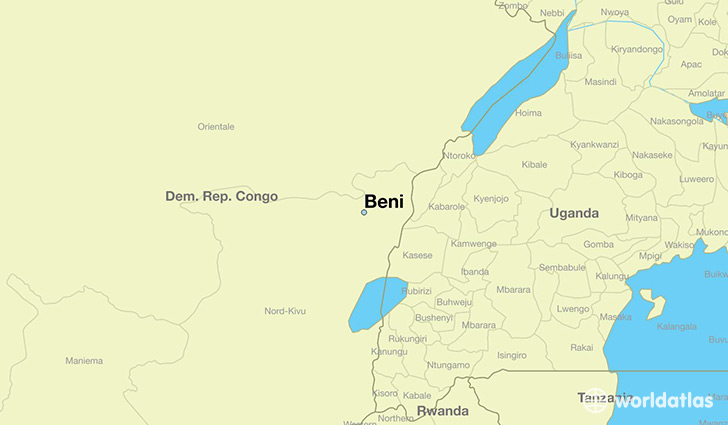 map showing the location of Beni