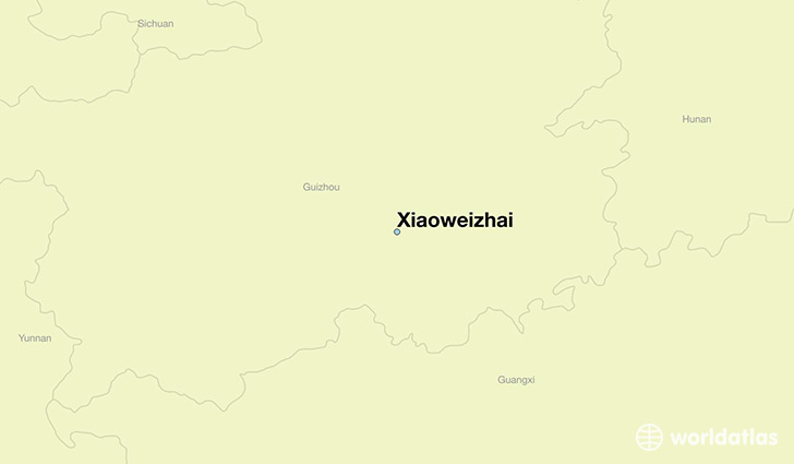 map showing the location of Xiaoweizhai