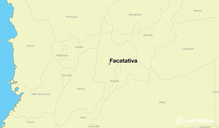 map showing the location of Facatativa