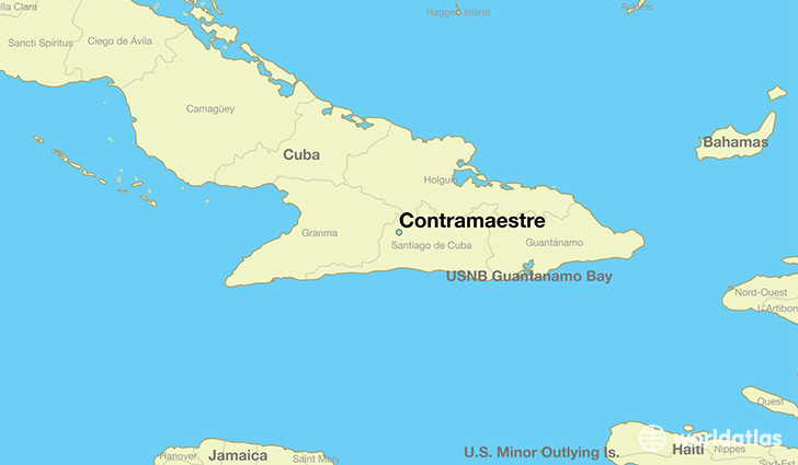 map showing the location of Contramaestre