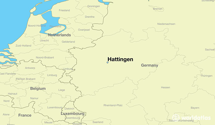 map showing the location of Hattingen