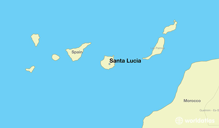 map showing the location of Santa Lucia