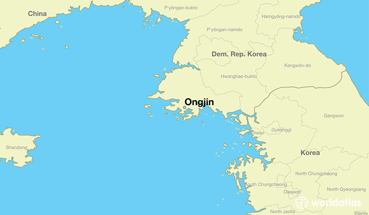 map showing the location of Ongjin