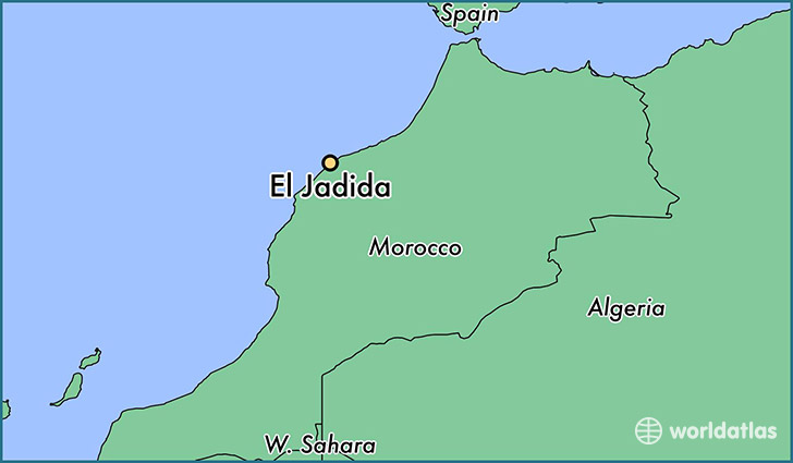 map showing the location of El Jadida