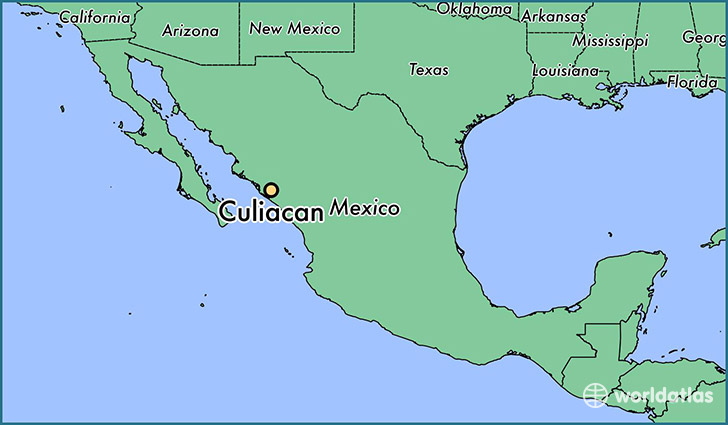 map showing the location of Culiacan