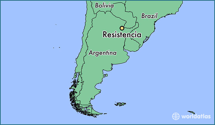 map showing the location of Resistencia