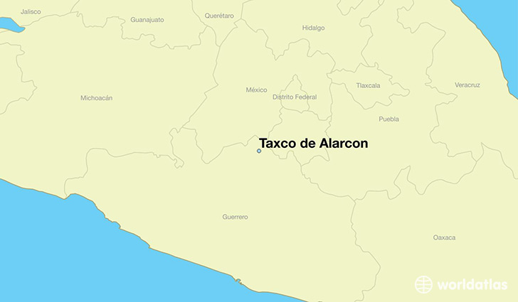 map showing the location of Taxco de Alarcon