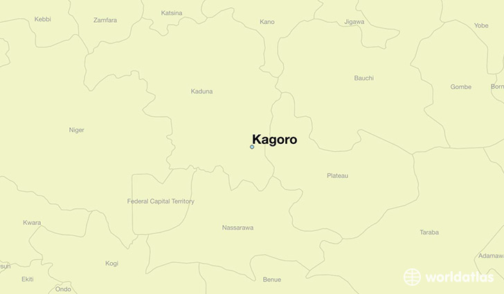 map showing the location of Kagoro