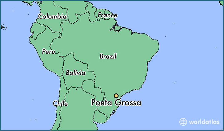 map showing the location of Ponta Grossa