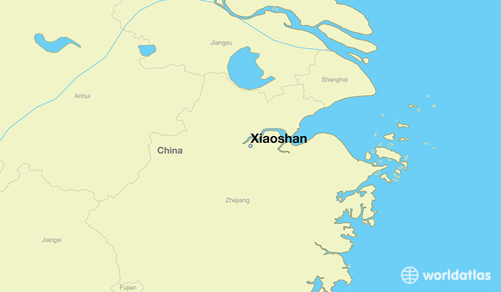 map showing the location of Xiaoshan