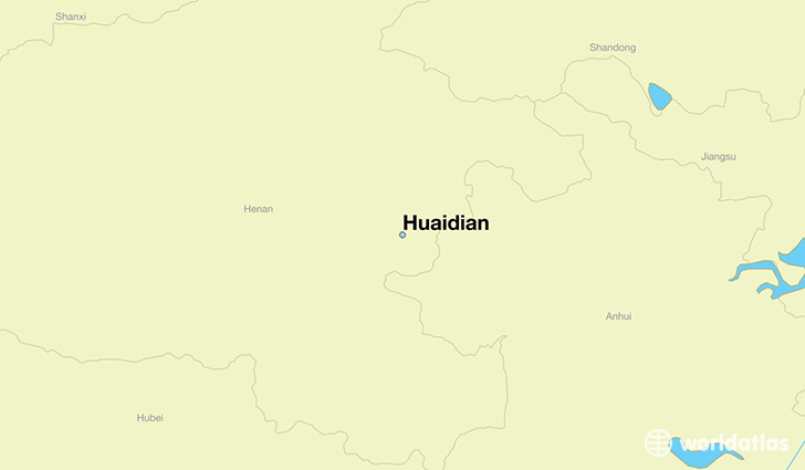 map showing the location of Huaidian