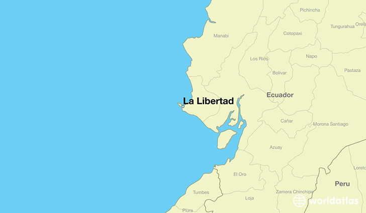 map showing the location of La Libertad