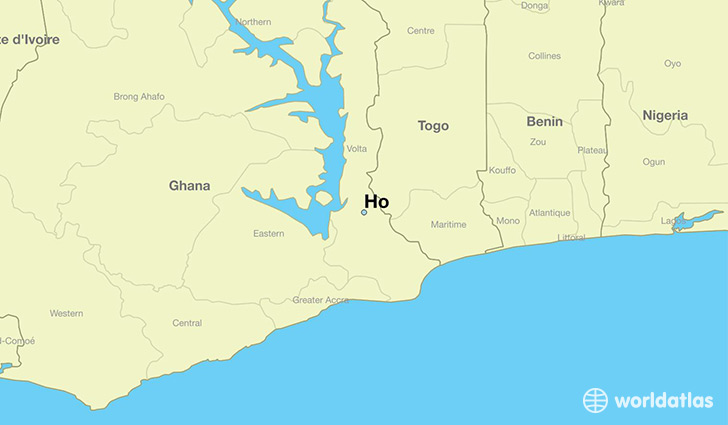 map showing the location of Ho