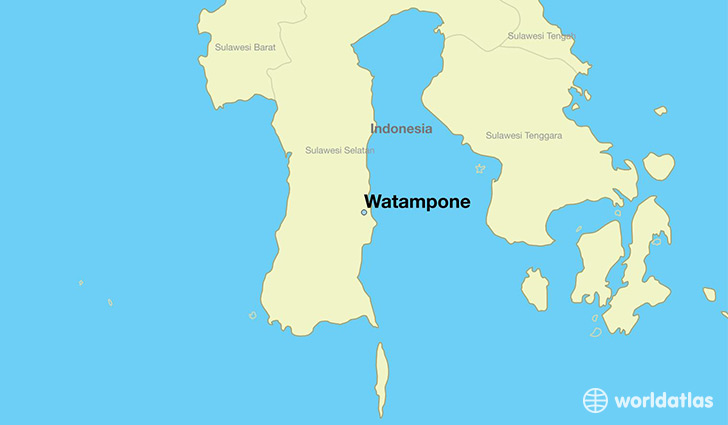 map showing the location of Watampone