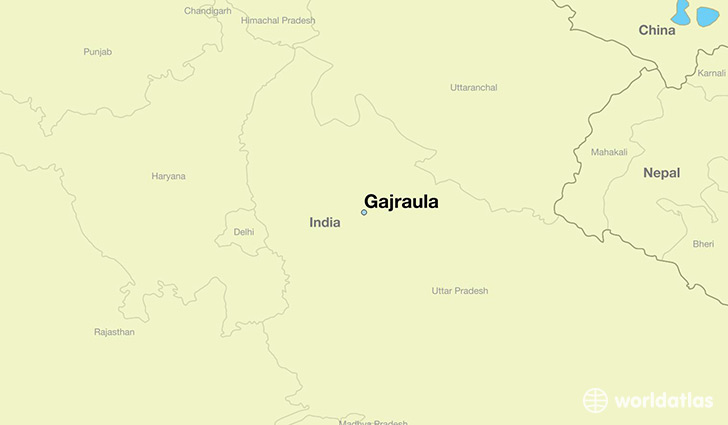 map showing the location of Gajraula