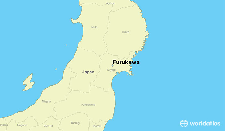 map showing the location of Furukawa