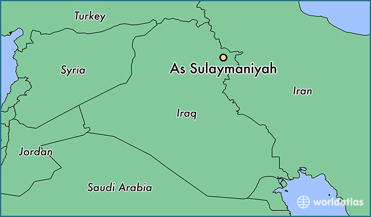 map showing the location of As Sulaymaniyah
