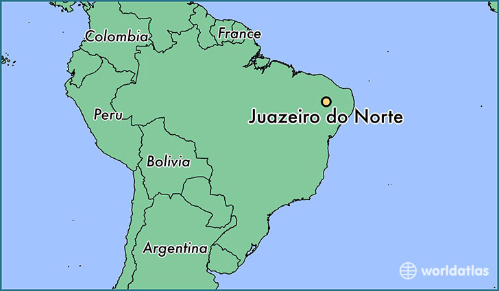map showing the location of Juazeiro do Norte