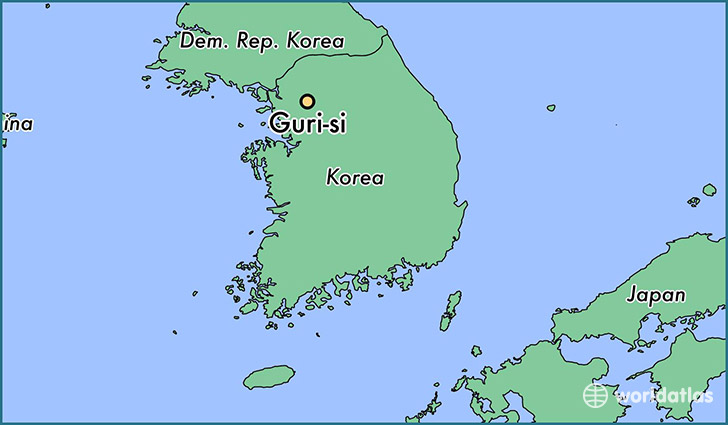 map showing the location of Guri-si