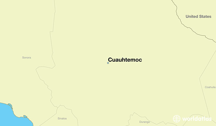 map showing the location of Cuauhtemoc