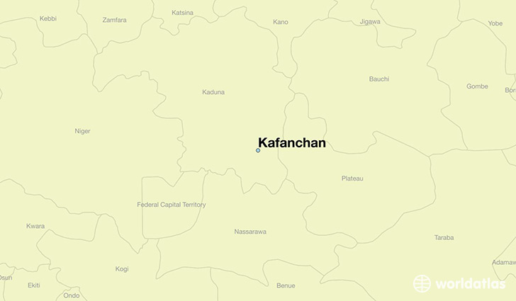map showing the location of Kafanchan