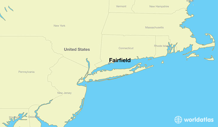 map showing the location of Fairfield